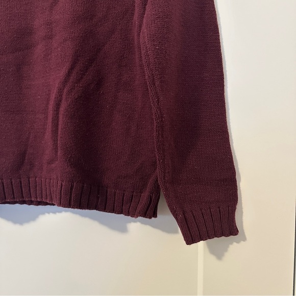 Vintage Esprit Maroon Knit Crewneck Pullover Sweater Size Small Women’s - Picture 5 of 11